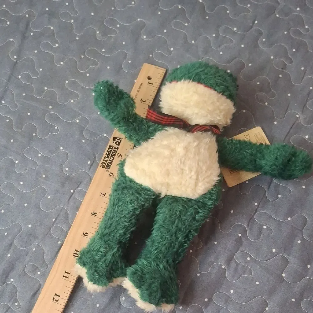 Russ Green Plush Fribbit Frog Toy NWT